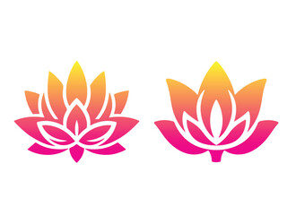 Lotus logo icon vector style with white background