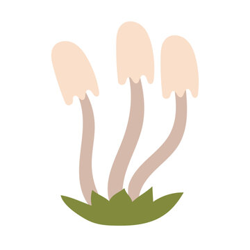 recommend clip art: Poisonous mushrooms drawn by hand in a flat style. Toadstool vector illustration, icon