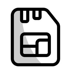 Obraz premium number card icon with shady style, perfect for user interface projects