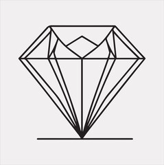 Diamond silhouette vector illustration