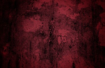 Close-up long and wide texture of natural red fabric or cloth in light red color. Fabric texture of natural cotton or linen textile material. Red canvas background.