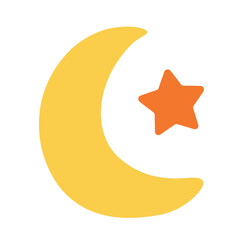Islamic symbol icon vector illustration, islam symbols clip art image, simbol bulan sabit muslim logo, bulan bintang moslem sign symbol