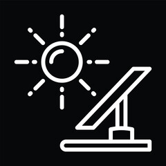Solar Panel Line Art