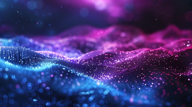 Abstract sci-fi connection pattern with vivid polygonal geometric design - high-resolution sci-tech concept background