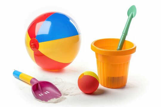 Colorful beach toys for kids