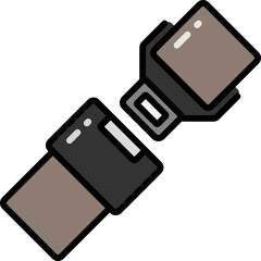 Seatbelt line icon