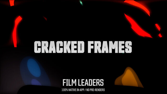 Cracked Frames Damaged Film Leader Motion Overlays