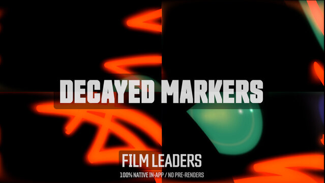 Decayed Markers Damaged Film Leader Motion Overlays