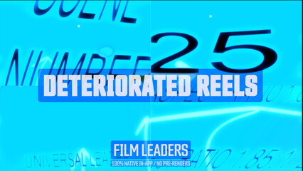Deteriorated Reels Damaged Film Leader Motion Overlays 