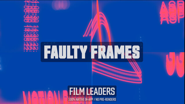 Faulty Frames Damaged Film Leader Motion Overlays