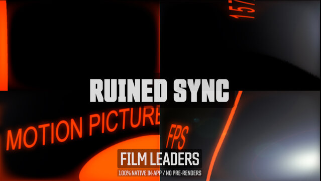 Ruined Sync Damaged Film Leader Motion Overlays 