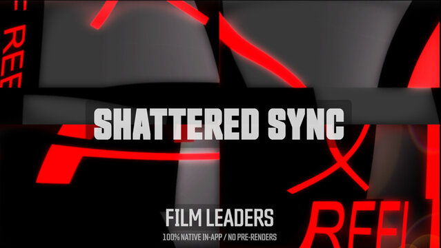 Shattered Sync Damaged Film Leader Motion Overlays 