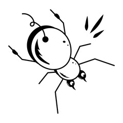 A widow spider glyph style icon 