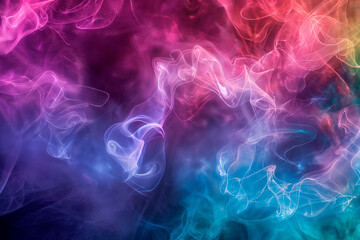 Obraz premium abstract multi-colored waves on a black background