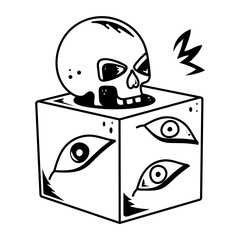 A glyph style icon of black magic 