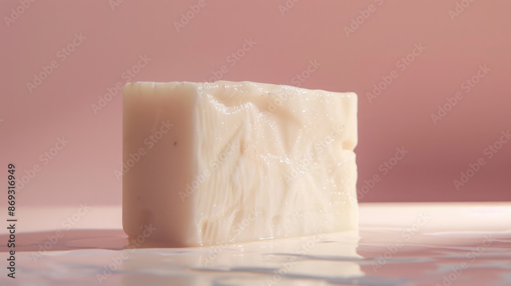 Aufkleber a bar of soap sits on a countertop waiting to be used