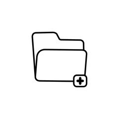 Vector Icon of Folder. Add Folder Icon. Expand Folder Icon. Add New folder Icon.