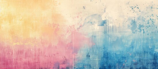 Obraz premium Abstract summer noise texture with light pink, blue, and yellow hues on grainy background