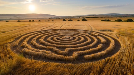 In 2024, mysterious crop circles appeared in a field in Wiltshire, England.