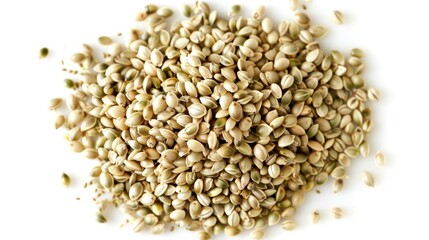 Fototapeta premium A pile of seeds on a white surface, great for use in educational or business settings