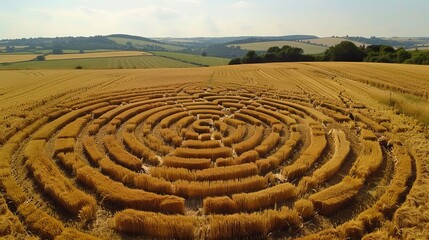 In 2024, mysterious crop circles appeared in a field in Wiltshire, England.