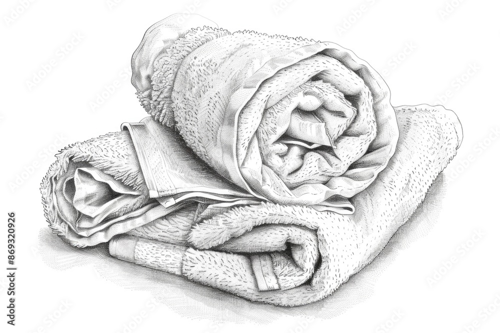 Aufkleber a rolled up towel placed on a table, ready for use