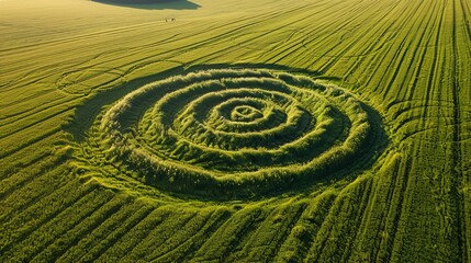 In 2024, mysterious crop circles appeared in a field in Wiltshire, England.