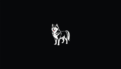 Alaskan Malamute Logo Design: Majestic Canine Emblem for Pet Services and Adventure Brands