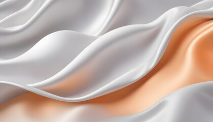 Obraz premium A minimalist 3D white wave texture, evoking tranquility and modern elegance, perfect for futuristic design projects