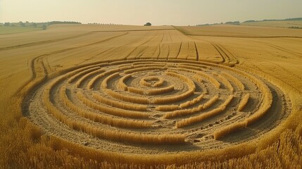 In 2024, mysterious crop circles appeared in a field in Wiltshire, England.