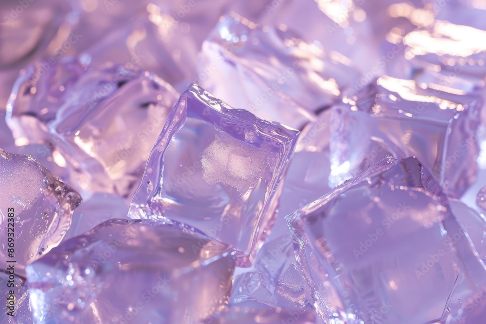 Poster a pile of ice cubes stacked on top of each other