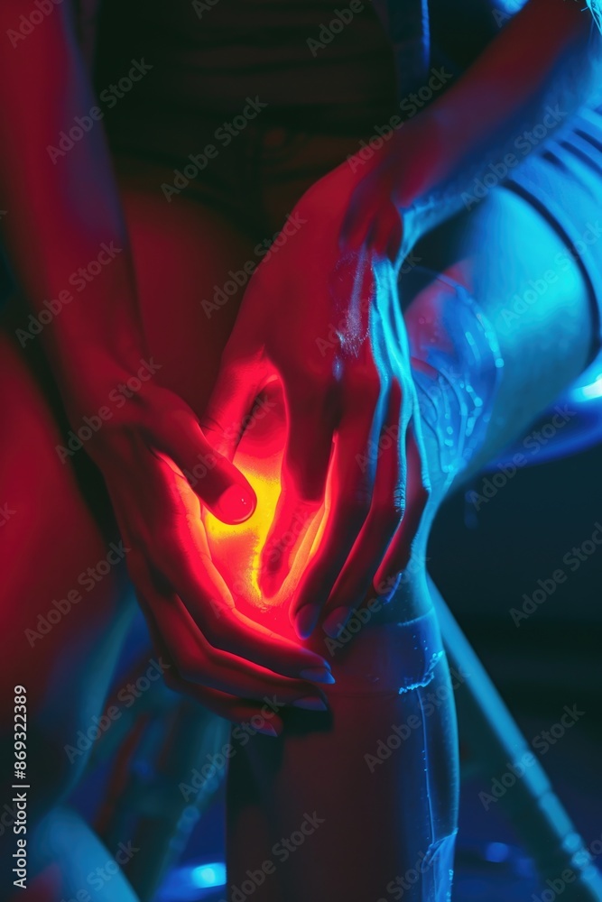 Poster a person holds a glowing object in a close-up shot