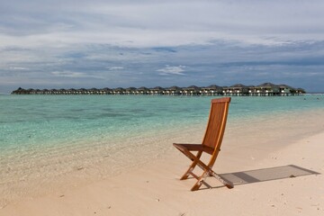 tropical sea scene in maldives