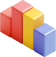 Fototapeta premium A set of colorful blocks arranged in a way that resembles a bar chart.