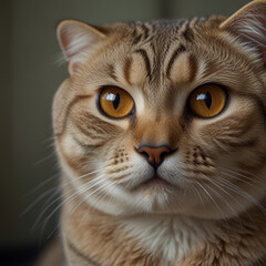 Portrait of beautiful cat exploring. Generative Ai