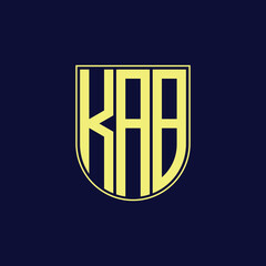 Obraz premium kab letter logo design