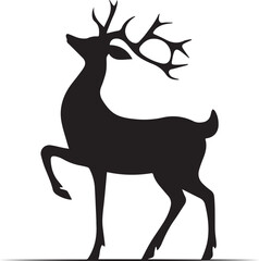 deer with a christmas tree