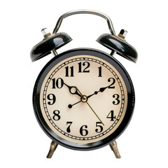 Black Alarm Clock with White Face