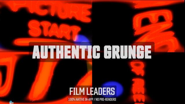 Authentic Grunge Damaged Film Leader Motion Overlays