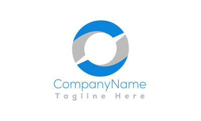 O letter logo template