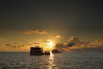 Obraz premium Sunset at Kuda Huraa in maldives