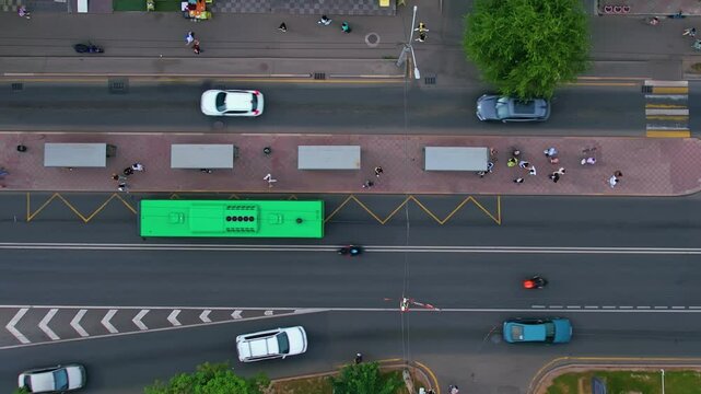 Dedicated bus line in the city, bus rapid transit (BRT)