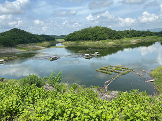 Dried-up lake caused by prolonged El Niño summer.