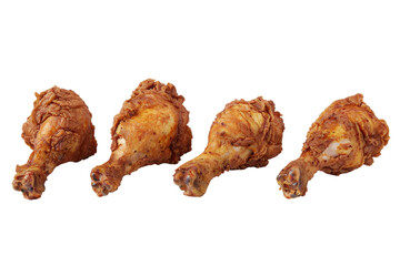 Spicy Fried Chicken Isolated on Transparent Background