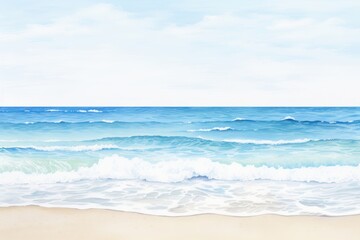 Fototapeta premium Beach border beach backgrounds outdoors.
