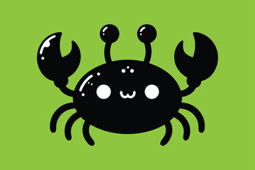 crab silhouette vector illustration