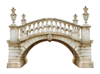 Small Bridge Side View Isolated on Transparent Background

