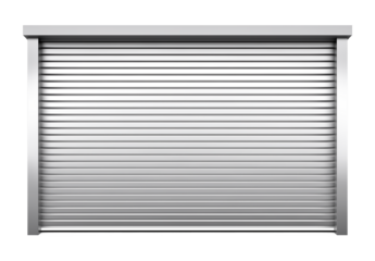 Horizontal Roll Up Door Isolated on Transparent Background
