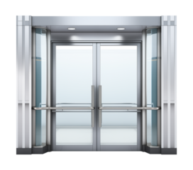 Mall Door Entrance Isolated on Transparent Background
