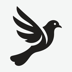 Fototapeta premium Majestic Pigeon Silhouette: Capturing the Elegance in Shadows